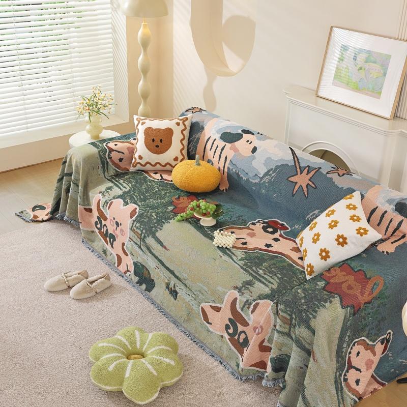 Haustierfreundlicher Sofaschutz 3-Sitzer - Hundedesign Kratzfest Wendbar Dehnbarer Sofabezug (Rutschfest & Waschbar) Premium Qualität 180x130cm