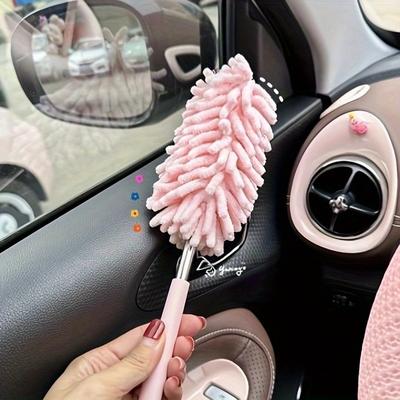 Car Dusting Brushes, Retractable and  Microfiber Dusting Tools for Home and Car Interior Cleaning - Polyester Fiber Material