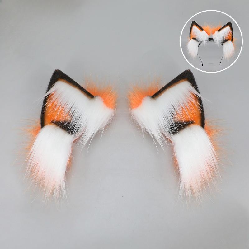 Rechargeable Plush Cat Ears Hair Accessory Cosplay Exhibition Movable Realistic Fox Ear Detachable Electric Headband Animal Ears
