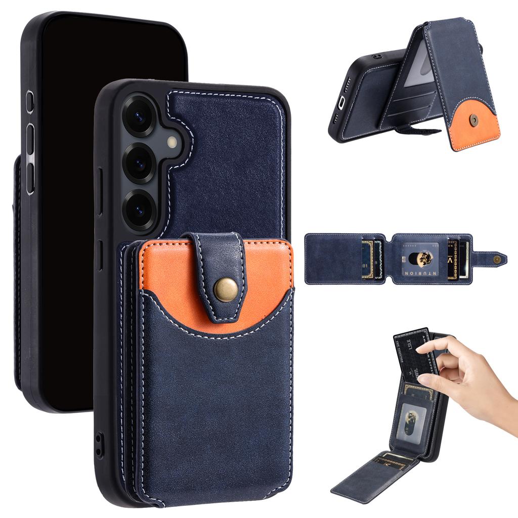 2 in 1 Detachable Magnetic Cards Solt Wallet Leather Case For Samsung Galaxy S25 Ultra S24 Plus S23 A16 A36 A56 Vertical Cover