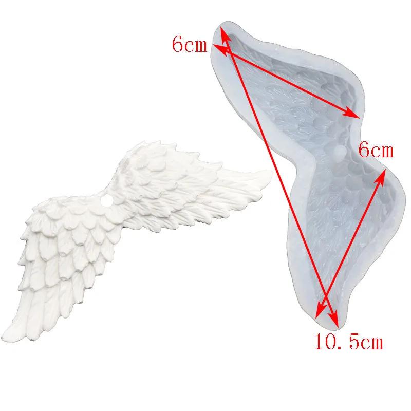Angel Wing Silicone Mold DIY Craft Cake Mold Baking Tools Feather Fashion Pendant Aromatherapy Gypsum Resin Mold Home Decor