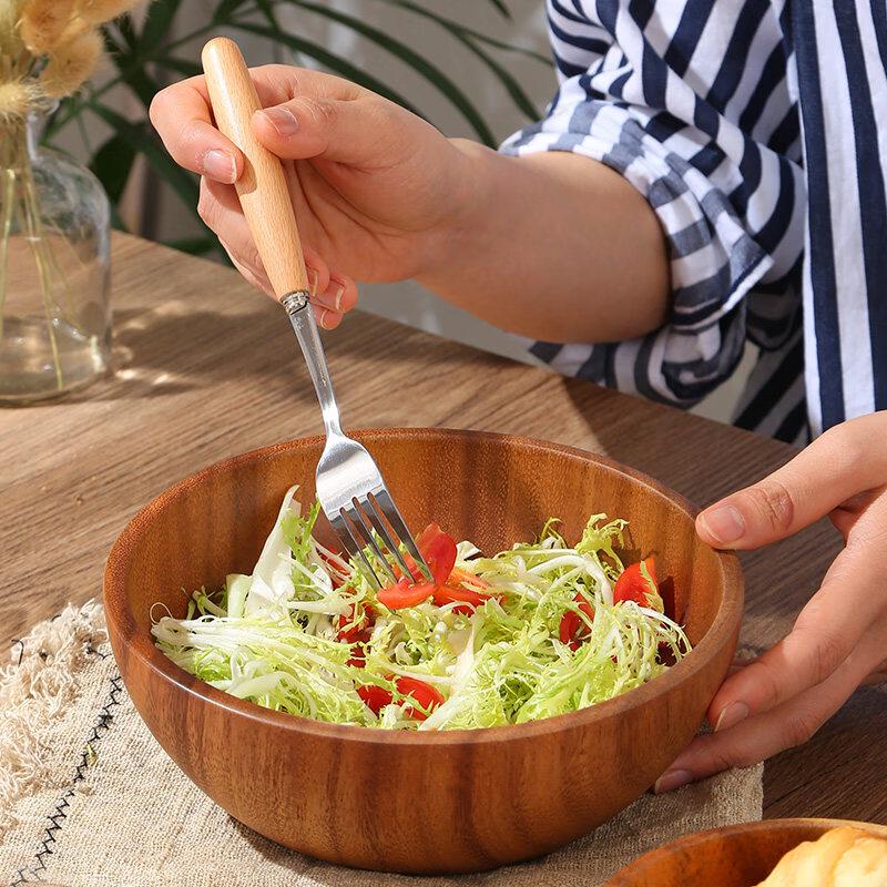 Homeglen Solid Wood Dining Bowl