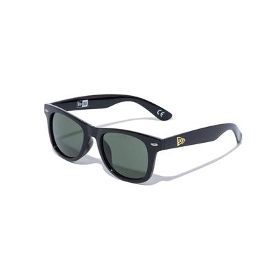New Era Sunglasses, Square Lenses, Polarized Lenses, Shiny Black, FREE Size, WLTN GRAY POLAR 25J