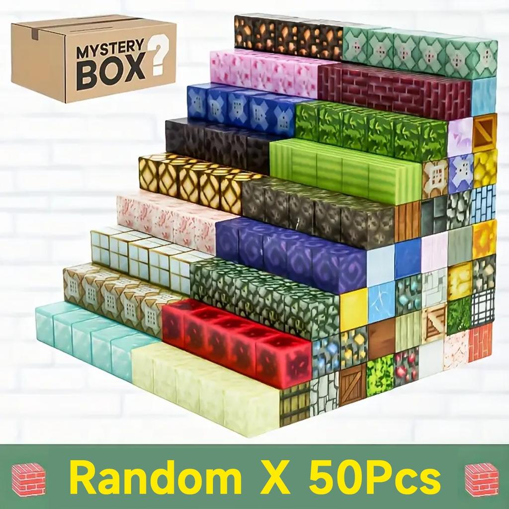 Magnetic Building Blocks Mine World Magnet Cube Set for Boy Girl Kid Age 3+ DIY Model Children Stem Montessori Sensory Toys Gift