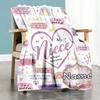 My Niece Is Super Pink Heart Customize Your Name Home Blanket S Comfortable Soft Lightweight Allseason Multipurpose Blanket For Picnics Couches