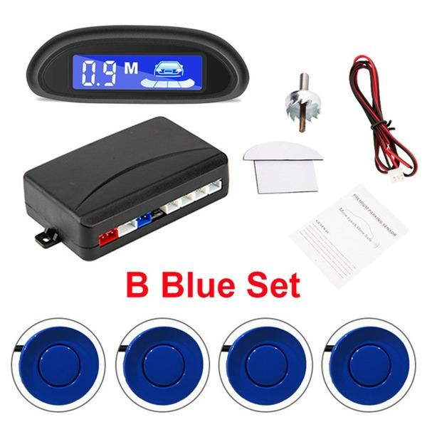 Car Auto Parktronic LED Parking Radar With 4 Parking Sensors Backup Car Parking Radar Monitor Detector System Backlight Display
