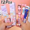12Pcs Blind Box Ten-color Ballpoint Pen for Students with Quick-drying Gel Pen Writing Supplies Holiday Gift Novelty Stationery Teacher Party Favors