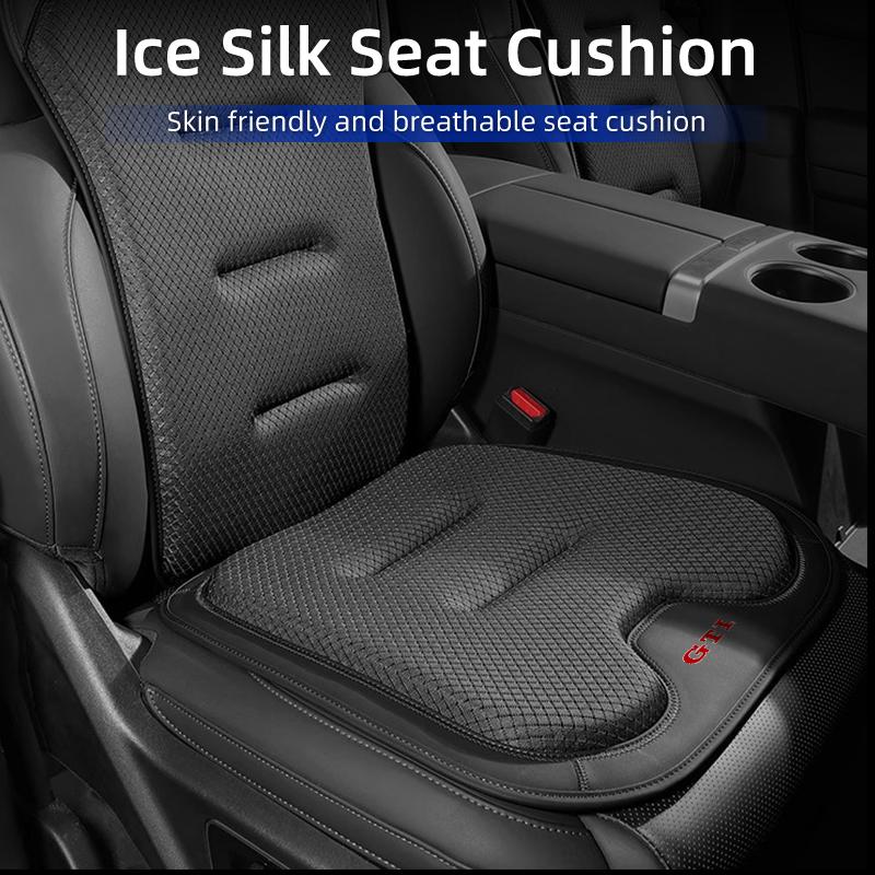 PIG1 Car Seat Cushion Backrest Breathable Ice Silk Pad Interior Accessories For Volkswagen VW Golf 4 6 7 GTI Tiguan B5 B6 B7 CC Jetta