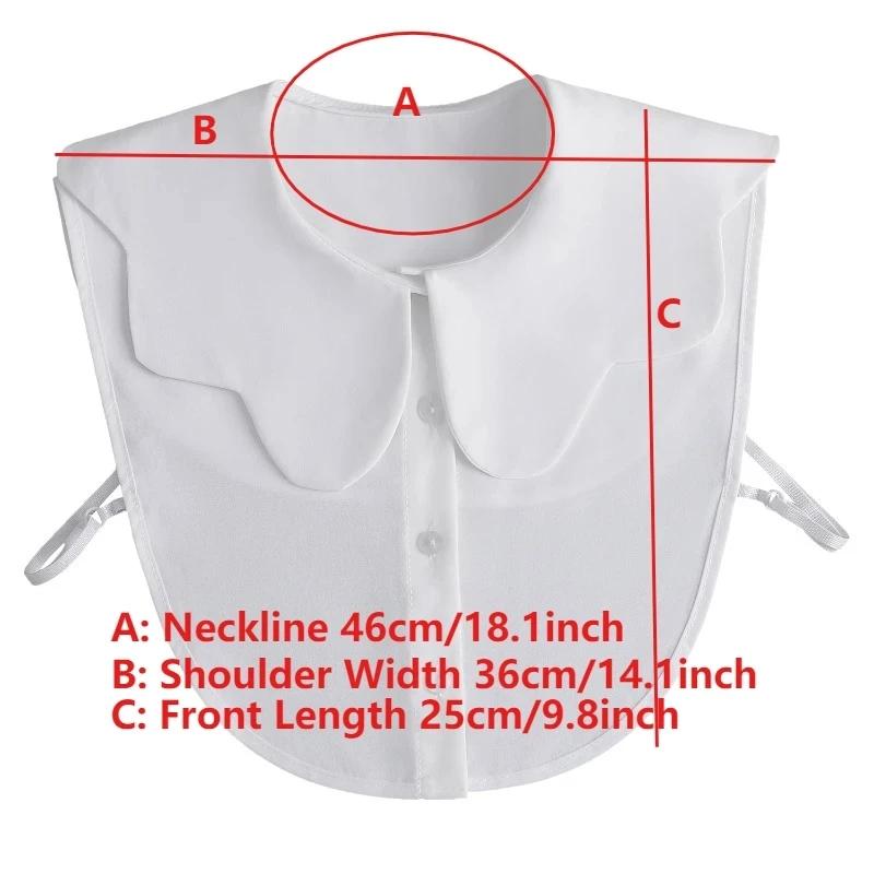 Fake Collar Shirt Women Shawl Detachable Shirt Collar Half Shirt Blouse Tops False Collar Women Clothes Accessories Faux Col