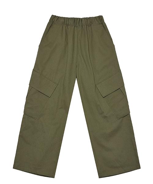 ARRAYED Oblique Oversized Cargo Elastic Chino Pants [Charcoal]