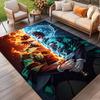 Demon Slayer Print Rug, Washable Floor Carpet, For Entryway Dorm Laundry Room Office Study, Home Decor Birthday Christmas Gift