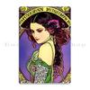 Detailed Colorful Art Nouveau Theatrical Poster S Metal Plaque Poster Bar Cave Club Wall Mural Designer Cave Tin Sign Poster