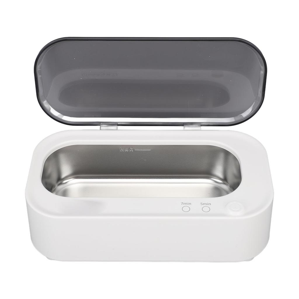 Ultrasound Jewelry Cleaner Machine 304 Stainless Steel ABS Mini Portable Eyeglasses Cleaning Machine for Watch Retainer