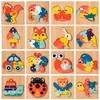 3D Wooden Animal Puzzle for Children: Early Education Geometric Toy for Boys and Girls