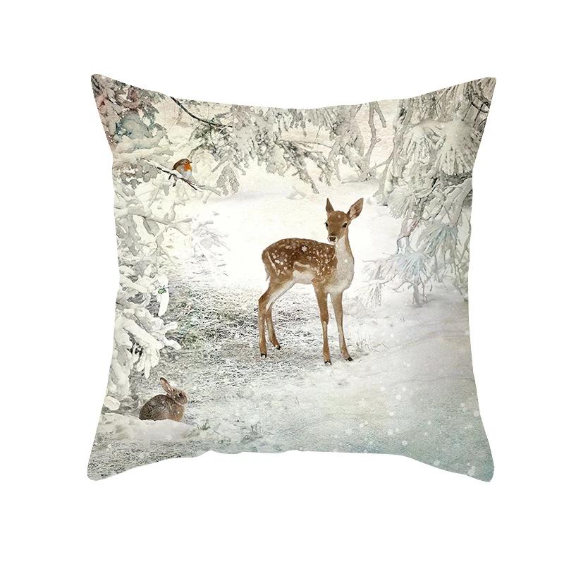 New Years Gifts Christmas Ornaments Pillow Cases Merry  Home Decorations  Cushion Covers