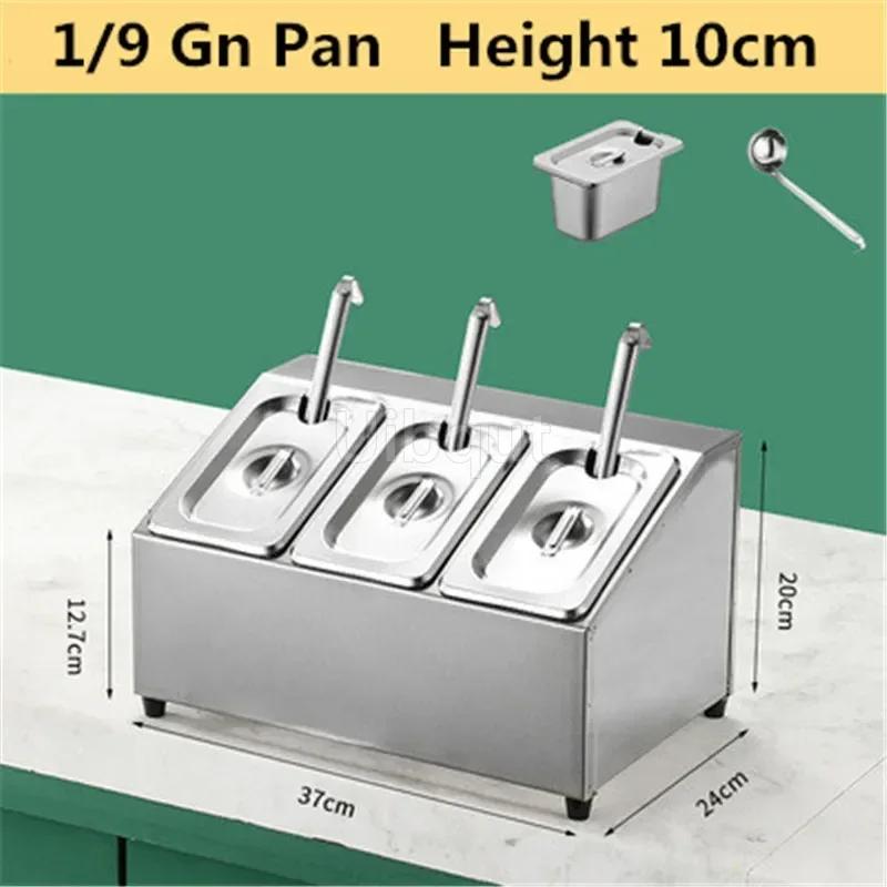 

Кастрюля 1/9 GN с решеткой Подставка из нержавеющей стали для банок с приправами Миска для молока Чайник для джема Раздельный набор банок для специй для кухни