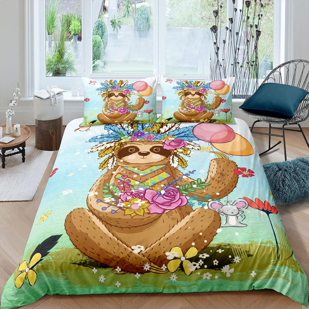 Luxury Duvet Cover and Pillowcase Digital Printing Star/moon/meteor Double Winter Quilt Cover Set Lantern Duvet Cover 1 Person