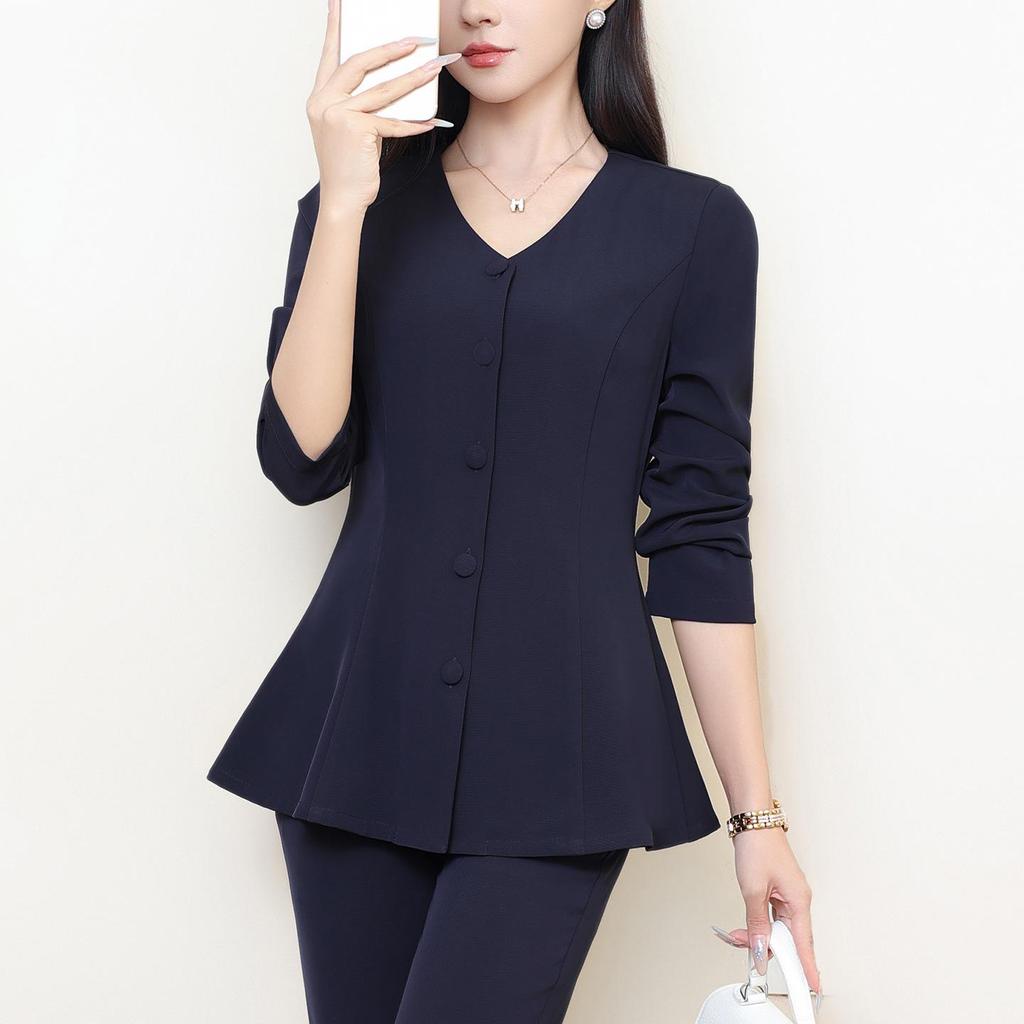 Übergröße Damen Formaler Anzug Jacke & Top Set - 2023 Frühling/Herbst Kollektion