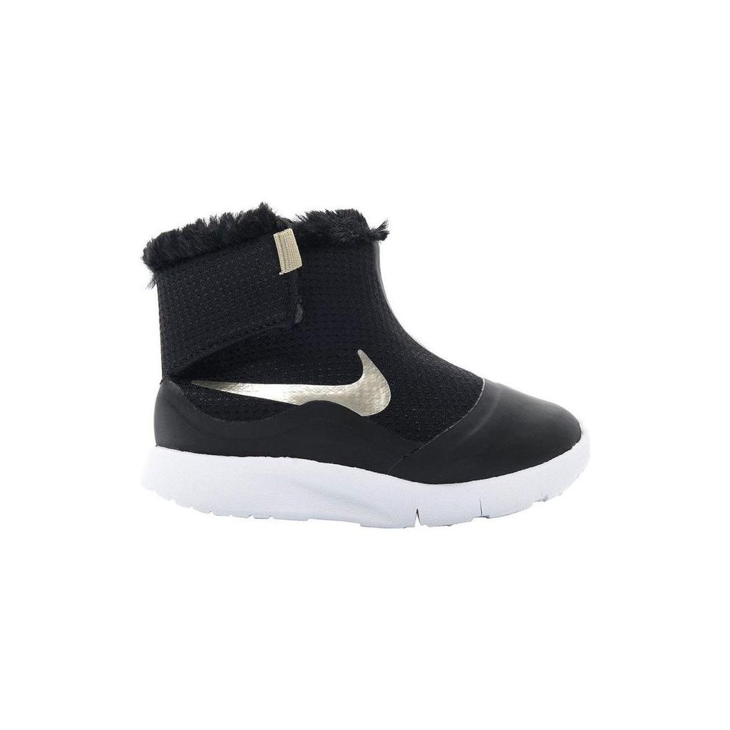 Nike Tanjun Comfortable Versatile Non-Slip Wear-Resistant High-Top Walking Shoes Baby Shoes Black White 922870-008