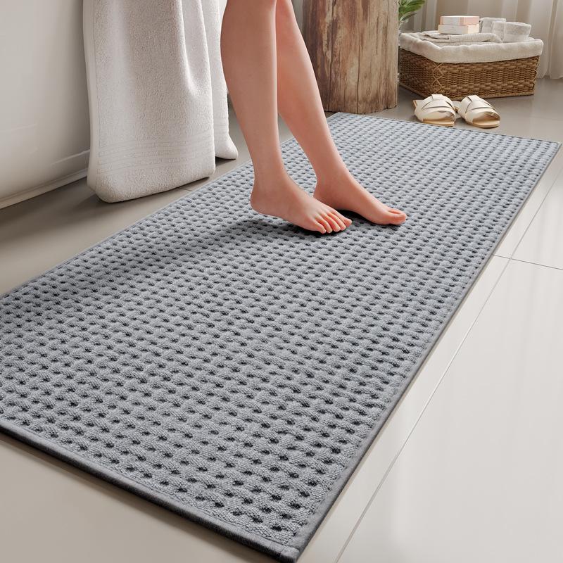 Granular Velvet Bathroom Rug - Super Absorbent Bathtub/Shower Side Mat, Quick-Dry Non-Slip Floor Mats, Anti-Skid Toilet Rugs