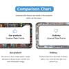 Pixelated Bookshelf License Plate Frame Bookshelves License Plate Personalise Stainless Steel Rust-Proof Auto Parts Funny License Plate Frames