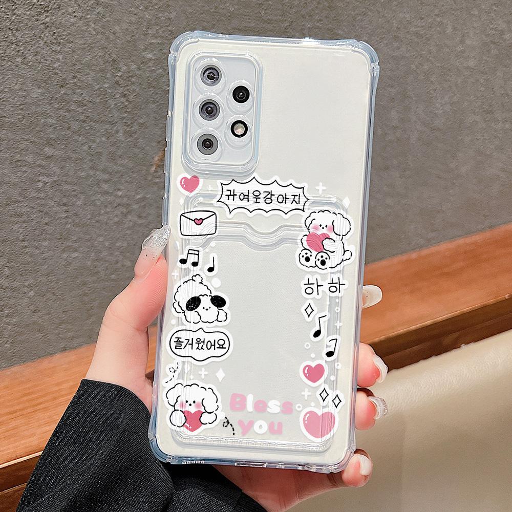 Card Holder Case For Samsung A15 A16 A55 5G A54 A35 A52 A53 A73 A34 A33 A14 A13 A12 A32 A72 A25 A24 A22 A51 A50 A71 Soft Covers