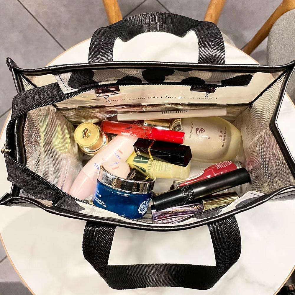 Storage Bag Cosmetic Pouch Toiletry Bag, Makeup Cosmetic Bag Organizer, Travel Bag for Toiletries, Carry-on Travel Accessories E