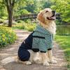 Dog Outfit Four Legged Pet Dog Jumpsuit Warm Striped Dog Pullover Hoodie Comfortable Thickened Pullover Coat Outdoor Activities