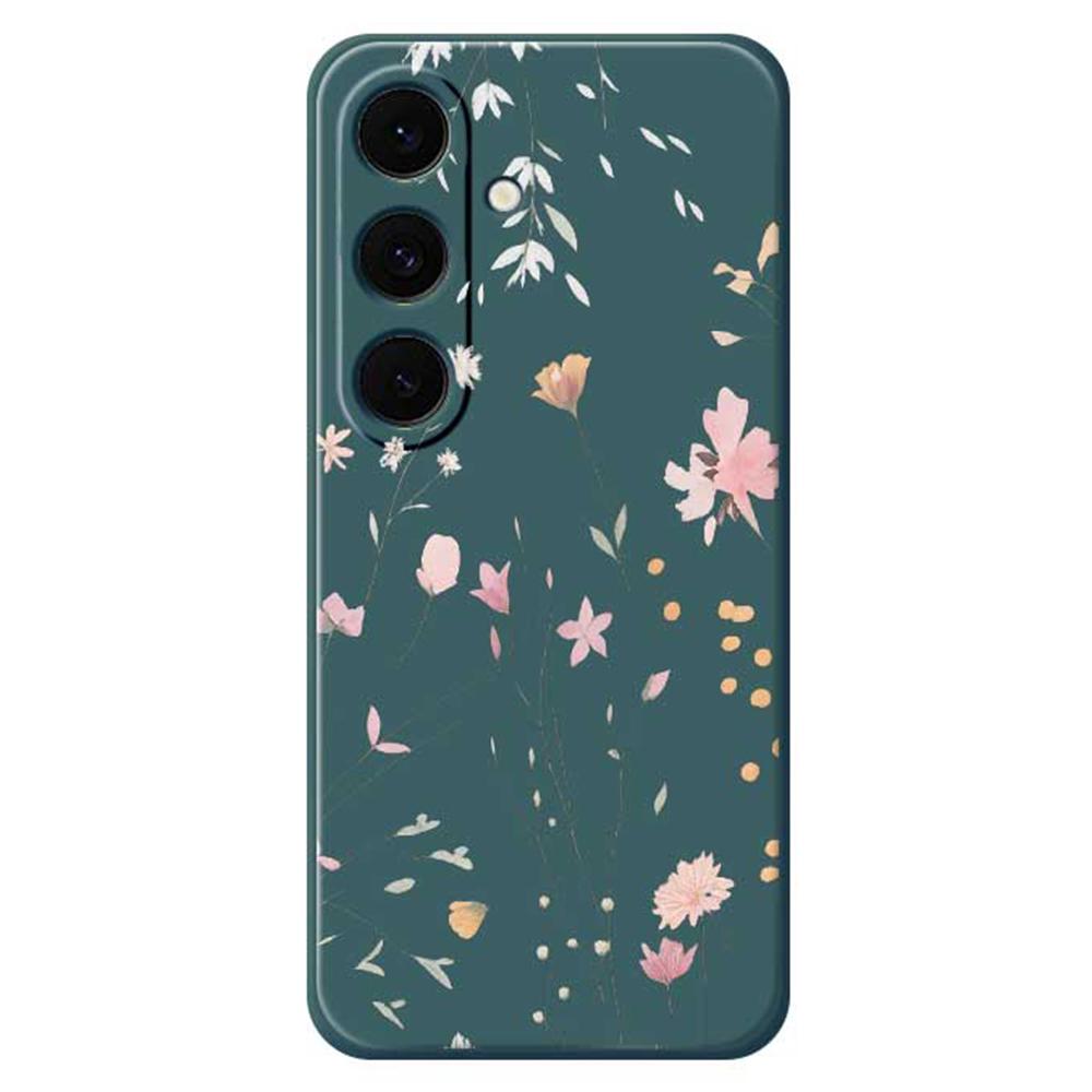 For Samsung Galaxy S25 FE Case Flower Pattern Printing Straight Edge TPU Phone Back Cover