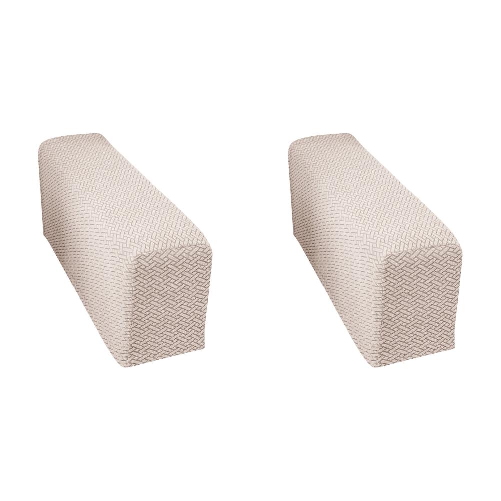 2Pcs 90x25x20cm Checkered Stretchy Stretch Fit Couch Arm Protector Washable Armrest Chair Covers Anti Slip Furniture Protector