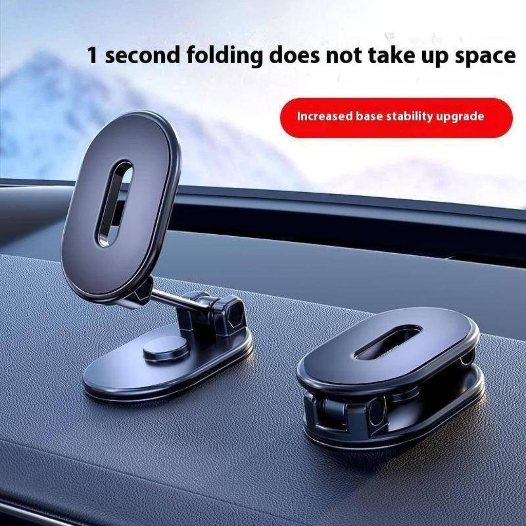 Creative Magnetic Car Mobile Phone Holder Rotating Folding Telescopic Bracket Multi-Angle Positioning Car Navigation Alloy Car Bracket