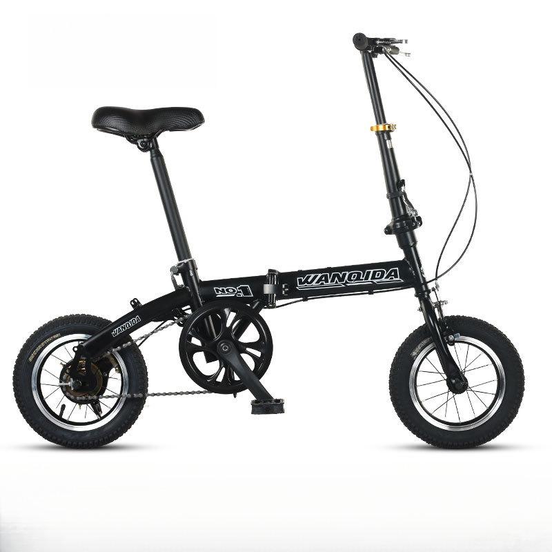 Foldable Bicycle, 12-inch Small Bike for Boys and Girls, Portable and Ultra-light Transmission with Disc Brakes
