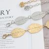 Dress waist chain - women's metal leaf hook chain - minimalist decorative skinny belt