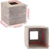 Rattan Nordic Square Tissue Boxes Storage Napkin Holder Paper Case Organizer Ornament Craft Desktop Tissue Holder Tissue Box