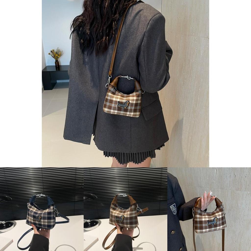 2024 Autumn Winter New Arrival Cute Mini Plaid Crossbody Shoulder Bag For All Genders
