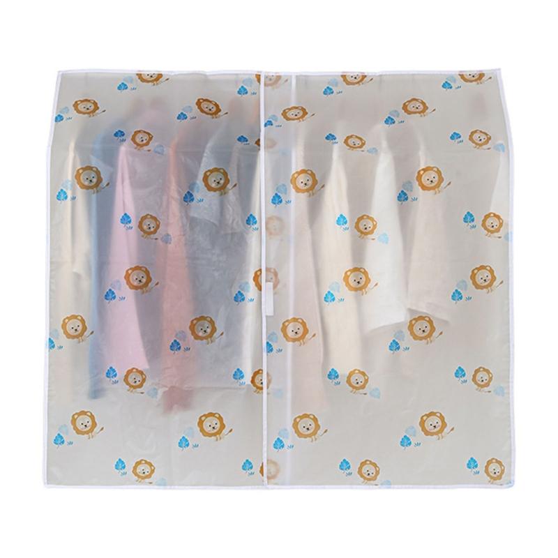 Clear Reusable Wardrobe Clothes Protectors Dustproof Hanging Organizers Clothing Rack Covers For Long Coat Garment Bag