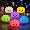 Simulation Dumpling Squishy Night Light Soft Light-up Bubble Spitting Bun Birthday Gift Colorful Dumping Toy Squishy Gifts