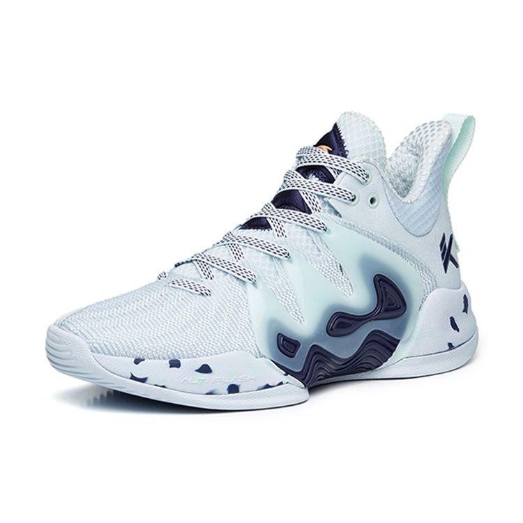 Anta Jianshan 1 Durable Non-Slip Low-Top Basketball Shoes Men sneaker Gray Blue 112221623S-3