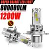 H4 LED Lights for Car Motorcycle Headlight Blub Canbus High and Low Beam 12V 1200W High Power Auto Fog Lamp Turbo Fan Cooling
