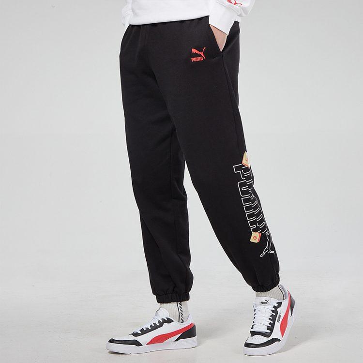 Puma Knitted Sweatpants Men's Black Moderate Cuffed Pants 531300-01