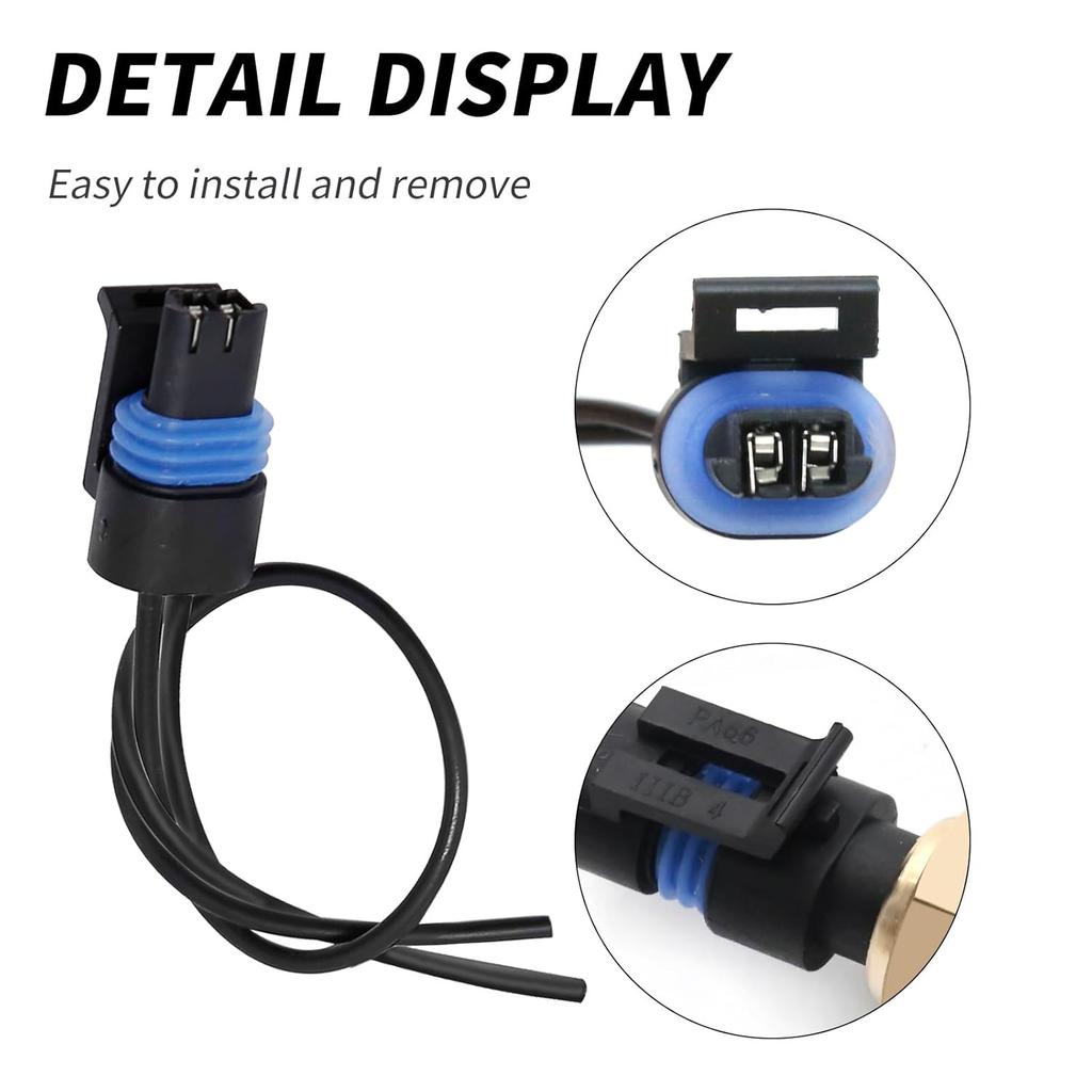 Differential Oil Temperature Sensor 5055401 Connector Pigtail Plug Replacement for Peterbilt 379 Kenworth T660 T800 T600A 1987-2007 (1)