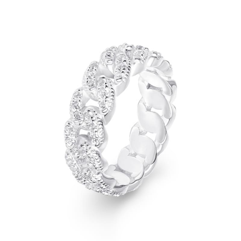 RAINDROP JEWELRY Raindrop Stones Cuban Chain Ring [S925]