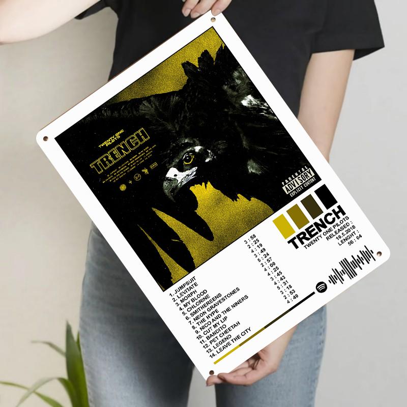 

Twenty One Pilots Trench Album Cover Metal Wall Art Decorative Iron Poster for Music Fans Room Decoration 20x30cm（7.8x11.8inch）