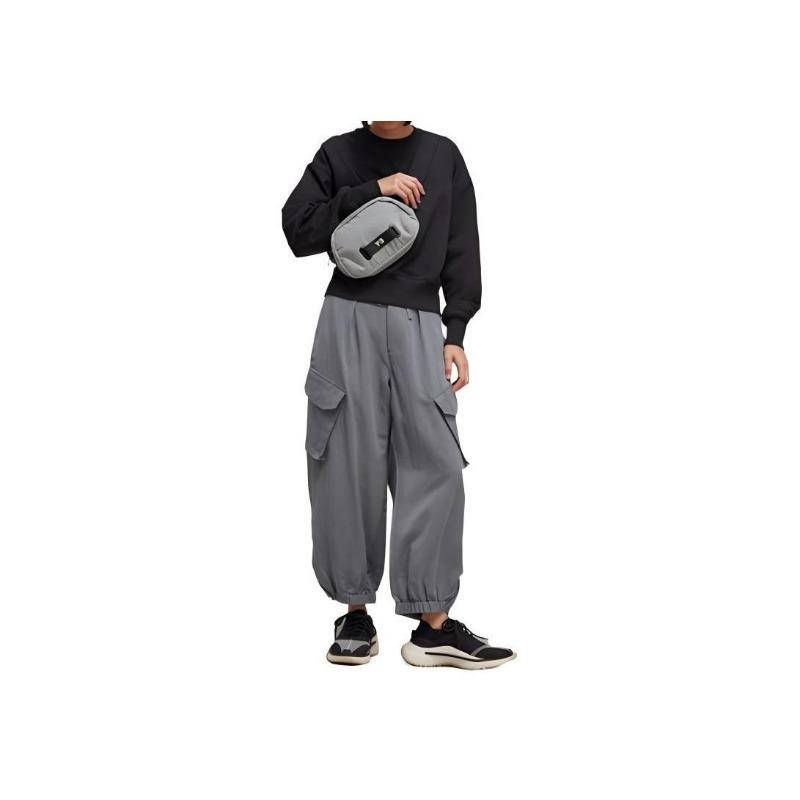 Y-3 SS23 Solid Color Crew Neck Long Sleeve Sweatshirt Unisex Sweatshirt Black H44791