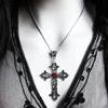 2pcs  Crucifix Pendant Neckchain Gothic Necklace Fashionable Unisex Accessory