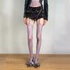 Retro Jacquard Suspender Stockings Sexy And Innocent Irregular Ripped Pantyhose Y2K Dopamine