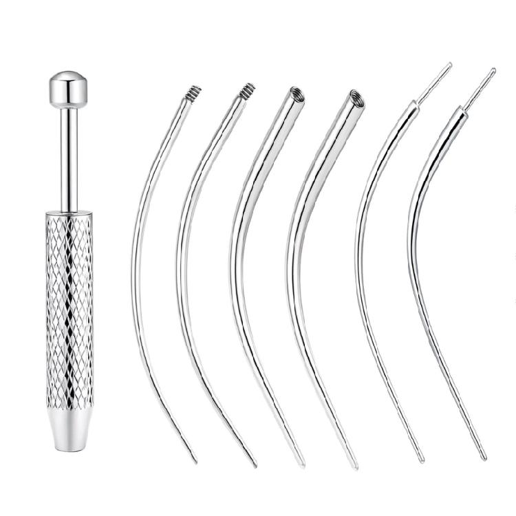 Kit Applicatori per Gioielli per il Corpo per Orecchio Naso Labbra Include Perni Filettati Senza Filettatura Accessori per Piercing in Acciaio Inossidabile