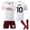 Teens Kids Adults Custome Name Football Kits 2025-26 Arsenal 2nd Away #10 EZE Training Jersey Set with Socks