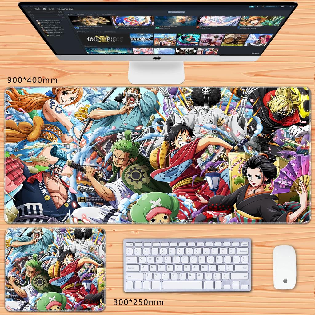 Oversized Chłopcy Anime Roronoa Zoro Dwuwymiarowy Duży Rozmiar Podkładka pod Klawiaturę do Gier Biurowa Podkładka pod Mysz Wysoka Rozdzielczość Anime ONE PIECE Skórzana Podkładka pod Mysz