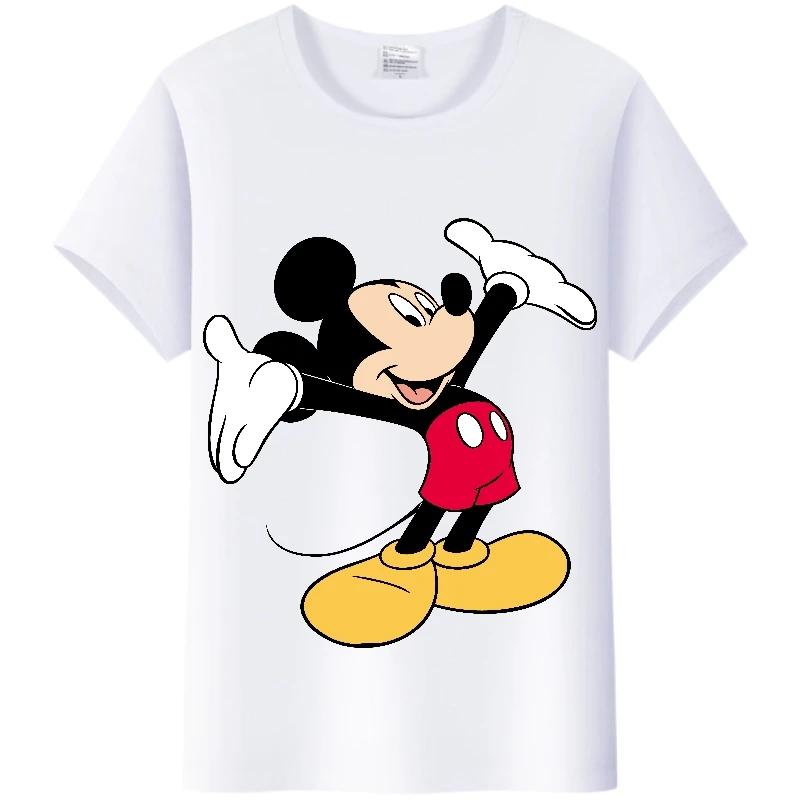 Cute Disney Cartoon Woman Tshirt Mickey Mouse Minnie Tops Friends Y2k Streetwear Blouses Plus Size Clothes Summer T-shirts
